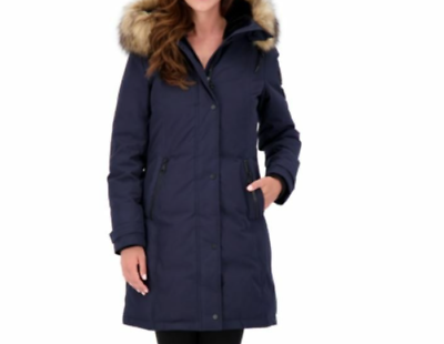 Vince camuto faux fur hood lined & trim sales down parka