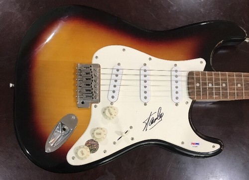 Stan Lee Signed Fender Squier Strat Guitar W Lee Holo & PSA DNA COA Rare Marvel