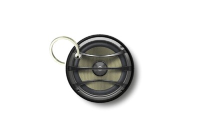 Keychain round printed double-sided speaker