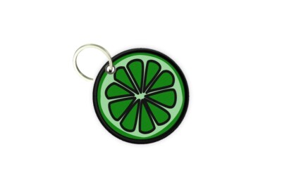 Keychain Round Printed Double-Sided Lime