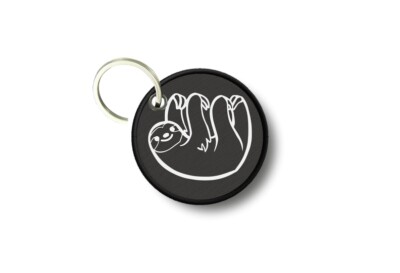 Keychain Round Printed Double-Sided Lazy
