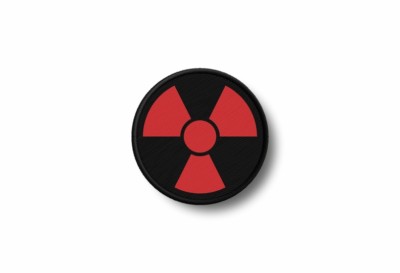 Embroidered Patch Printed Iron-on Radioactive Nuclear Radiation Symbol