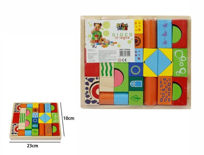Costruzioni In Legno Colorate Gioco Giocattolo Educativo Bambini dfh