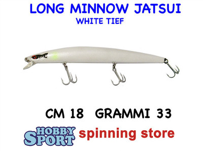 ARTIFICIALE LONG JERK JATSUI GALLEGGIANTE 18 CM GR 33 COL WHITE TIEF SPINNING