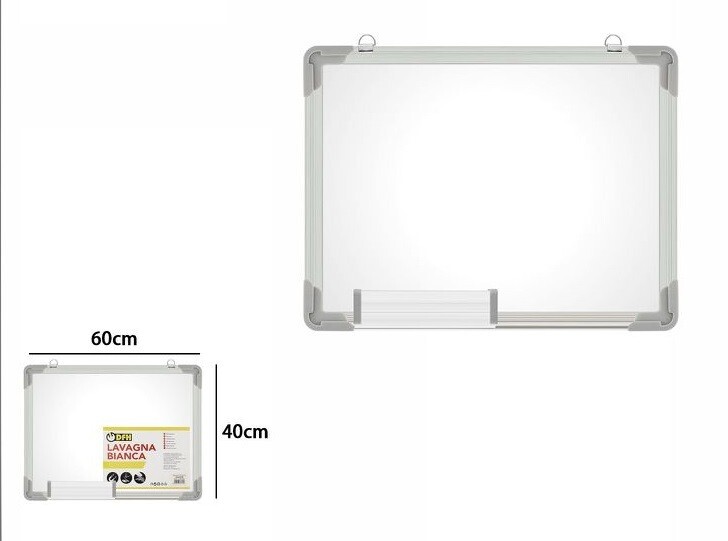 Lavagna Bianca Cancellabile Per Pennarelli Misura 40x60cm dfh