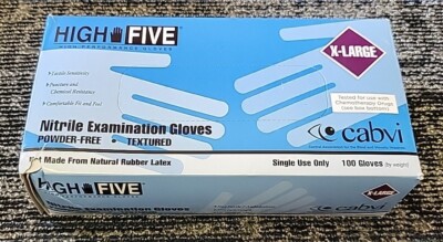 (800 Count) High Five Nitrile Exam Gloves Extra Large XL Powder Free Textured