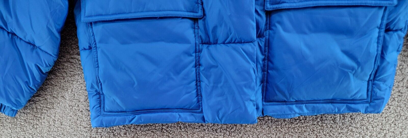 AQUA Cire Wonder Short Puffer Jacket Women's M Ocean Blue Zip/Snap Closure L/S - Picture 4 of 17