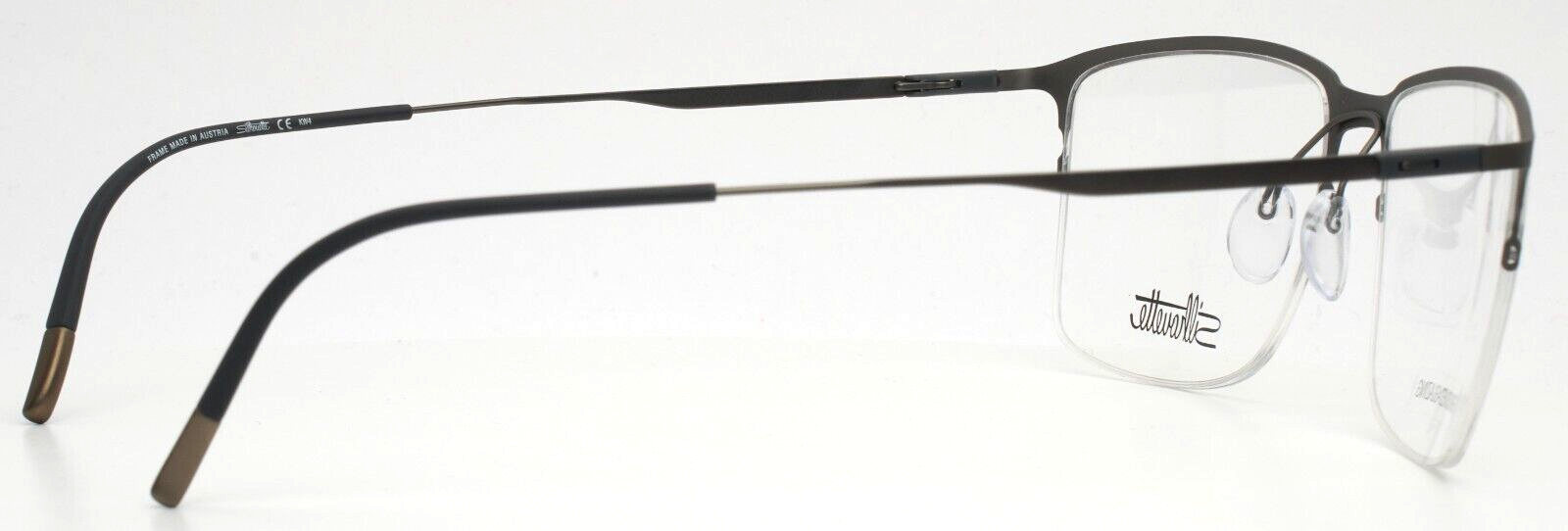 SILHOUETTE 5549 75 6560 Tech Grey Mens Square Eyeglasses 56-16-145 B:41