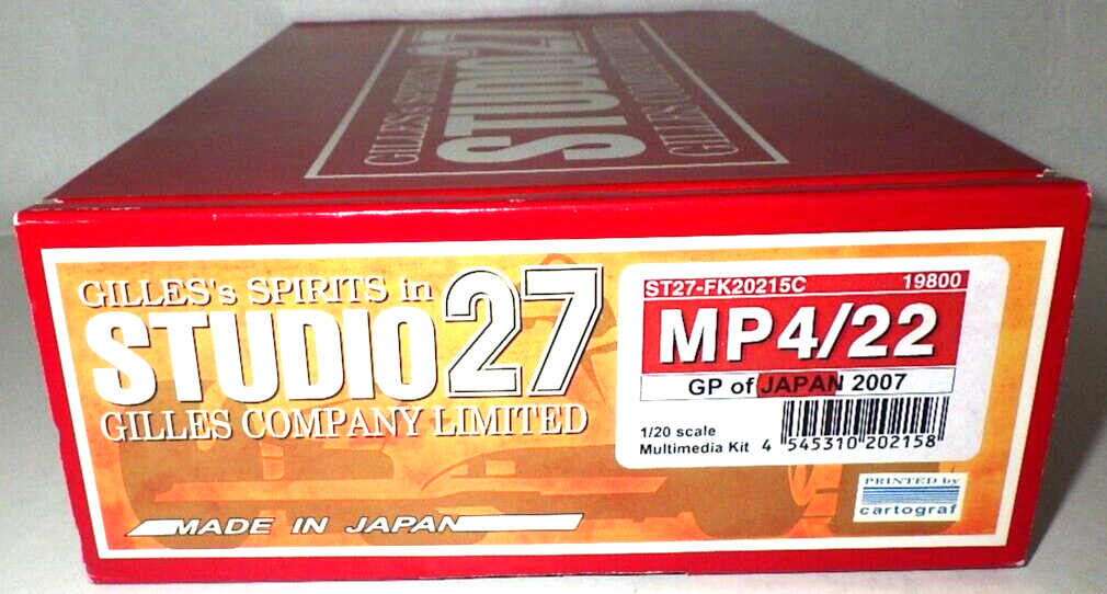 くろ STUDIO27 1/20 MP4/22 GP of Japan 2007 Multimedia Kit