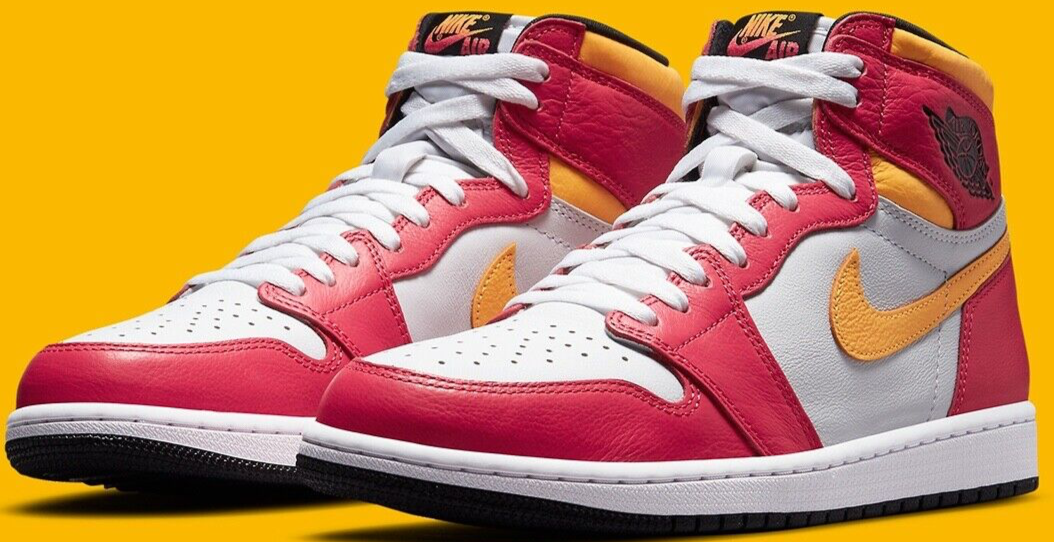 Jordan 1 Retro High OG Light Fusion Red Mens 9.5 Womens 11