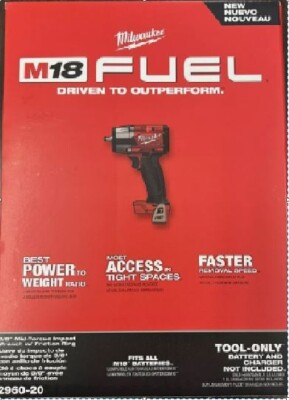 Milwaukee 2960-20 M18 FUE 3/8'' Mid-Torque Impact Wrench w/ Friction Ring NEW