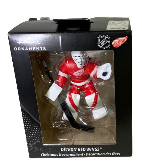 Hallmark Detroit Red Wings Goalie NHL Hockey Black Box Ornament NIB