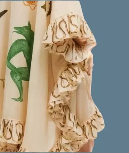 Pre-owned H&m Studio Resort Kaftan Dress Light Beige/mythical Imagine/cream One Size