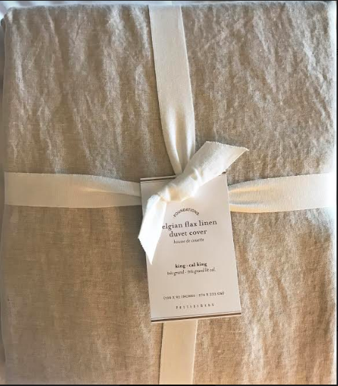 Pottery Barn Belgian Flax Linen Natural KingCal King Duvet Cover NWTs  Pottery Barn Belgian Flax Linen Natural KingCal King Duvet Cover NWTs