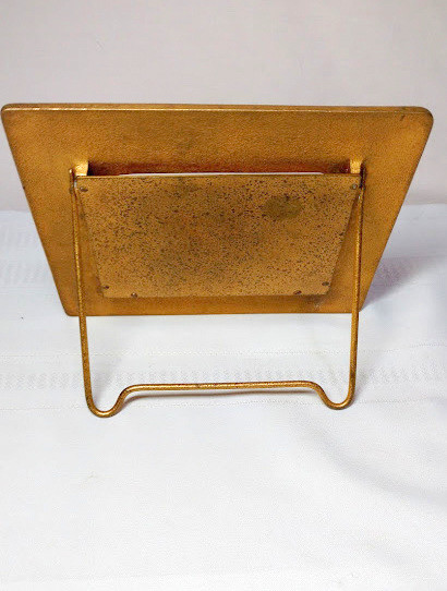 TIFFANY STUDIOS, ZODIAC PICTURE, LARGE CALENDAR FRAME, GOLD (DORE') ACID ETCHED~