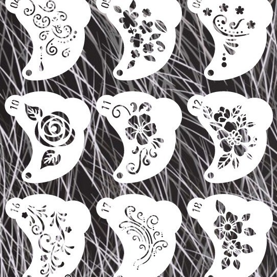 Bowitzki 42 Pcs Face Paint Stencils for Eye Painting Kids Reusable Many Shape