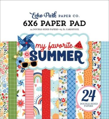 ECHO PARK ''MY FAVORITE SUMMER'' 6X6 PAPER PAD    SCRAPJACK'S PLACE
