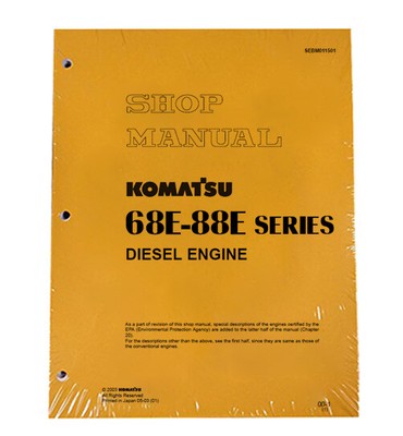 Komatsu 68E, 74E, 82E, 84E Diesel Engine Shop Repair Service Manual # SEBM011501
