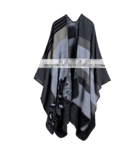 Gothic Stylish Men Tassels Cape Slit Coat Punk Cloak Outwear BOHO Style Scarf E7