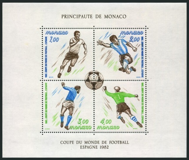 Timbre Monaco Bf 21** Coupe Du Monde De Football 1982