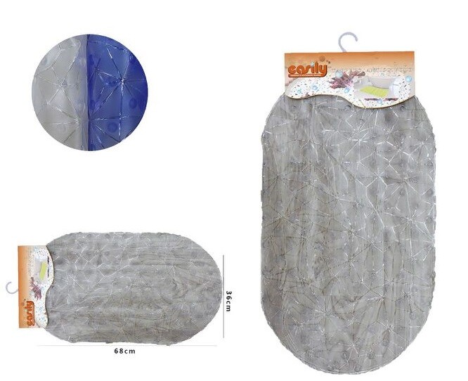Tappeto Tappetino In Pvc Antiscivolo Per Vasca Da Bagno Doccia 68x36cm 52120 dfh