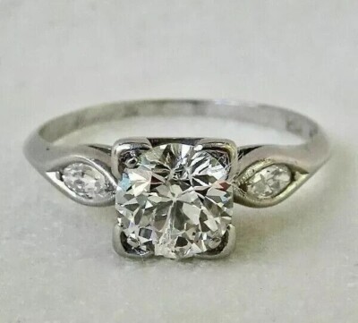 14K White Gold Plated 2Ct Round Lab Created Diamond Women's Wedding Ring
