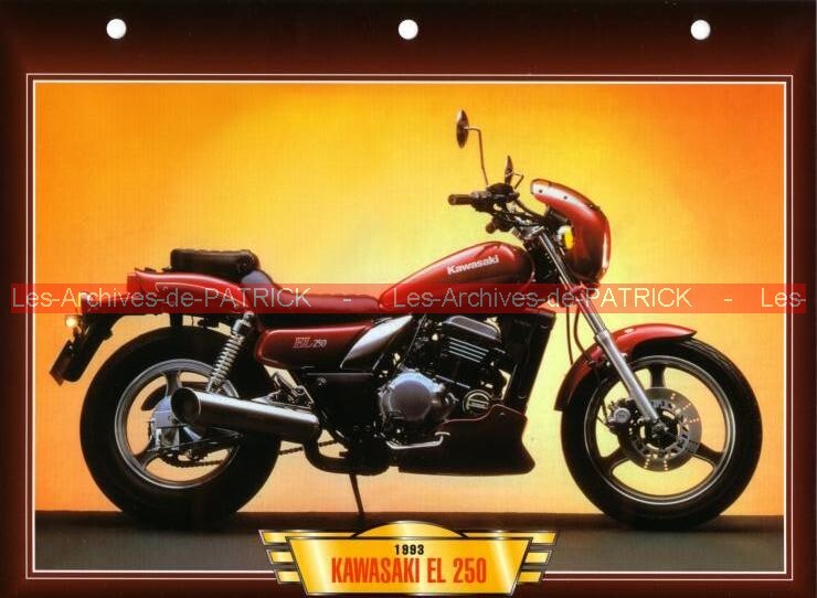 Kawasaki El 250 El250 1993 (1988-1996) : Fiche Moto #000608