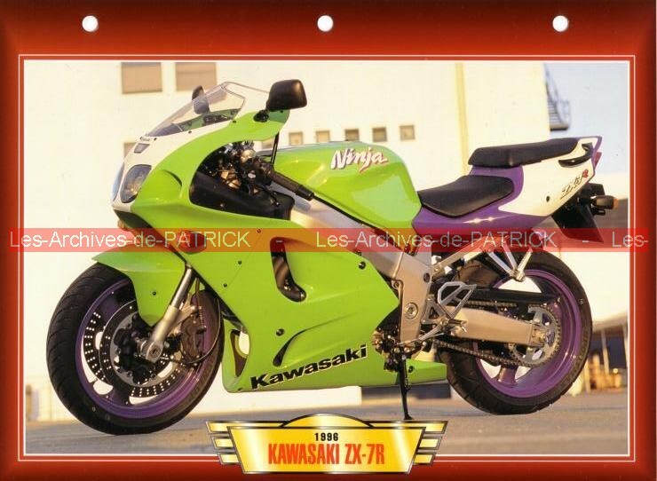 R KAWASAKI ZX-7R Ninja 750 ZX7-R ZX7R 1996 (1996-2002) : Fiche