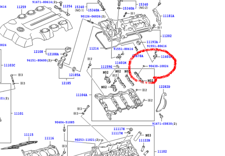 TOYOTA CAMSHAFT HOUSING GASKET VARIOUS MODELS 9043010024 X 1 ONLY NEW ...