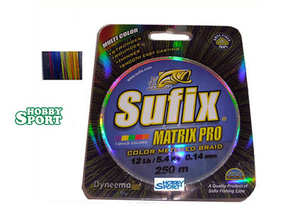 FILO TRECCIATO SUFIX MATRIX PRO MULTICOLOR 12 LB 250 MT X BARCA KABURA INCHIKU