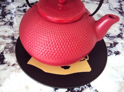 Golden Retriever Black Silicone Table Trivet, Kitchen Hot Pad, Round Placemat