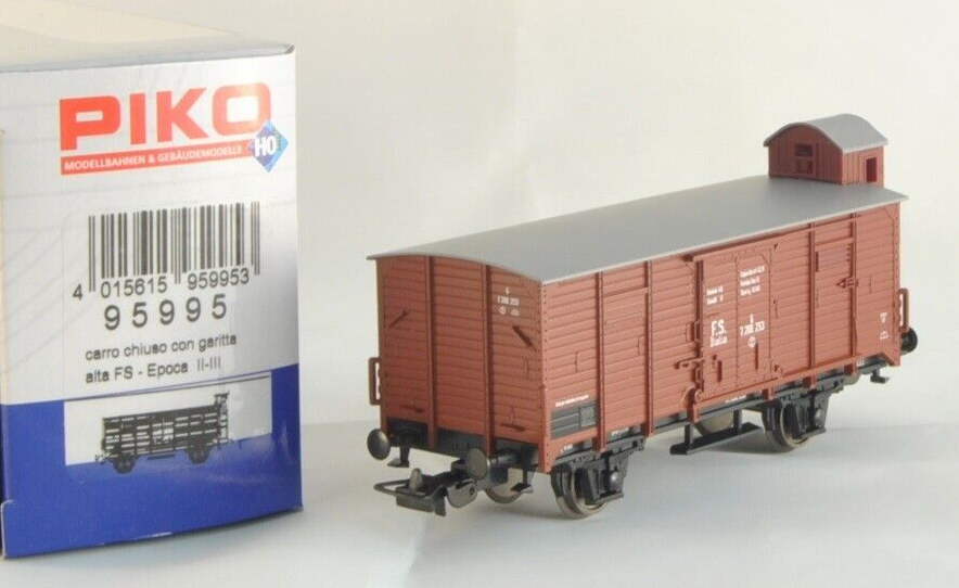 Piko 95995 Carro chiuso con garitta alta vagone merci FS 2 assi H0 1:87