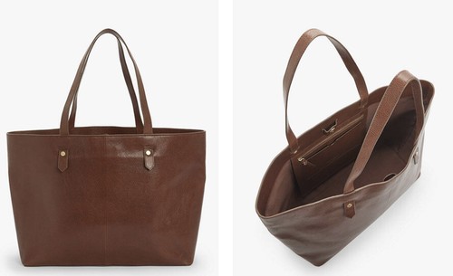 JOHN LEWIS WITH TAG TAN LEATHER STYLISH TOTE BAG BY JOHN LEWIS RRP £159