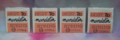 European New Old Stock Vintage Czech Best 70 Mandolin Kontra Strings Set of 4
