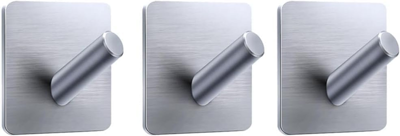 Heavy Duty Adhesive Hooks, Bath Towel Hooks 3 Pack, Adhesive Wall Hooks for Bath