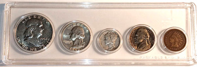 US UNC COINS SILVER HALF, QUARTER, DIME, NICKEL AND INDIAN CENT SEE LIST DATES