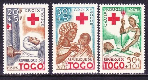 Togo 1959 Red Cross Semi Postal Mint NH Complete Set Nurse / Patient #B12 - B14
