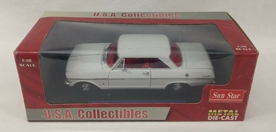 Sun Star 1/18 Scale Die Cast 1963 Chevrolet Nova Ermine White Model Car 3961