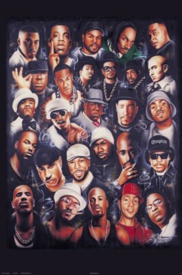 Rap Rappers Legends Collage Poster 16''x20'' Hip Hop Biggie Snoop Dog Jay-Z P0ster
