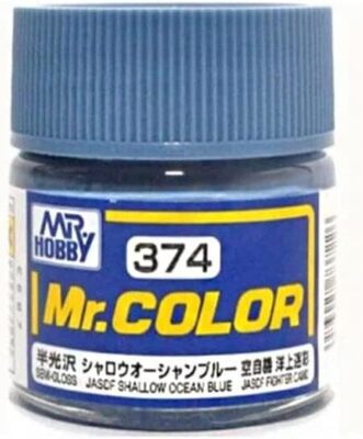Mr. Hobby C374 Mr. Color JASDF Shallow Ocean Blue Lacquer Paint 10ml - US