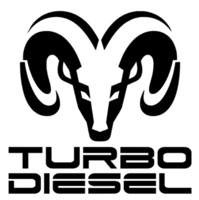 Vinyl Decal Sticker - Ram Truck Turbo Diesel logo for Dodge Dakota Durango Aries