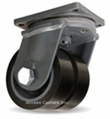 S-MDD-83SYT70 8'' Hamilton Maxi-Duty Polyurethane Dual Wheel Swivel Plate Caster