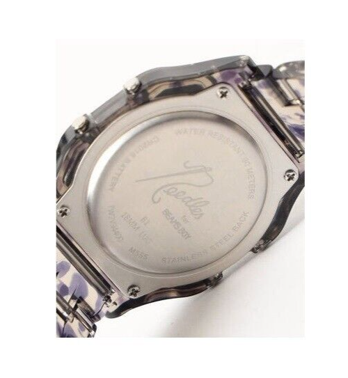 Pre-owned Timex Beams Boy × Needles ×  Classic Digital Watch Clear Tie Dye Limited 2024
