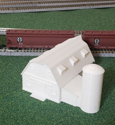 N Scale 1/160 3D printed barn farm building great for layout FREE SHIPPING 