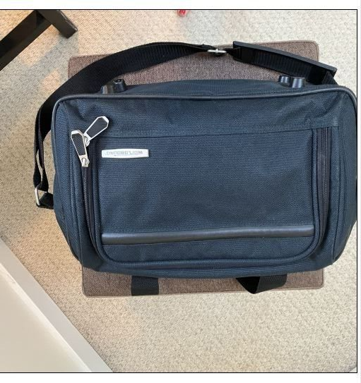 World Bound Blue Canvas Travel Bag Carry On Luggage Handle & Shoulder Strap
