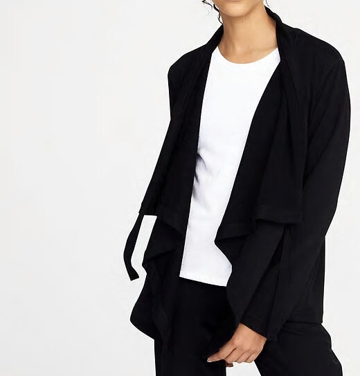 

OLD NAVY Каскадная открытая накидка спереди с завязкой #20267-9#N, Black