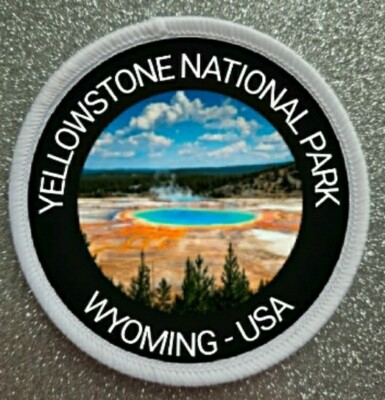 3" Yellowstone National Park Wyoming USA Iron / Sew On Sublimation Patch Badge 