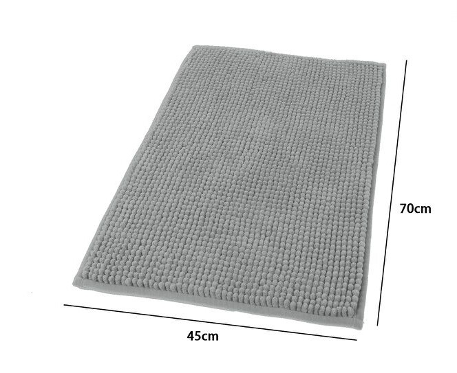 Tappeto Tappetino Antiscivolo Per Bagno Arredo 45x70cm Grigio dfh