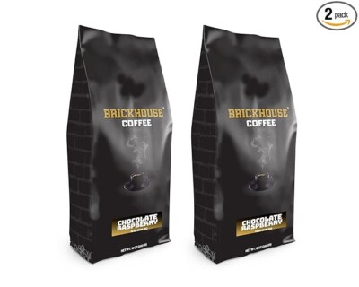 Brickhouse Ground Coffee, Medium Roast, 2 bags, 12 oz each (Chocolate Raspberry)