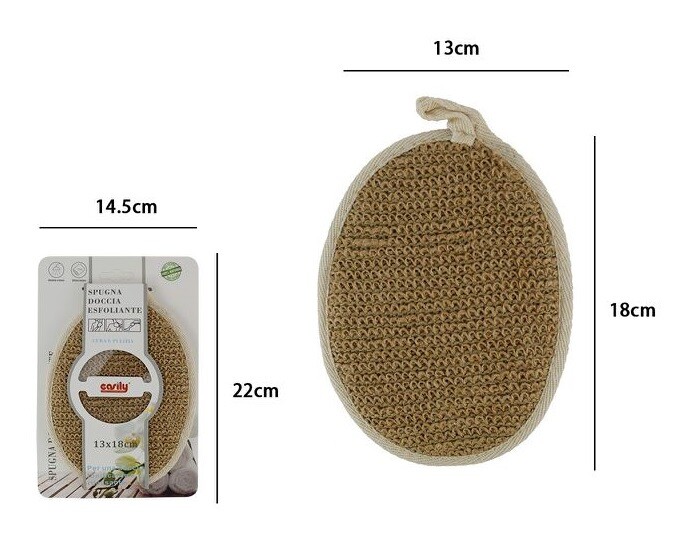 Spugna Doccia Bagno Esfoliante Cura Pelle Corpo 69580 dfh